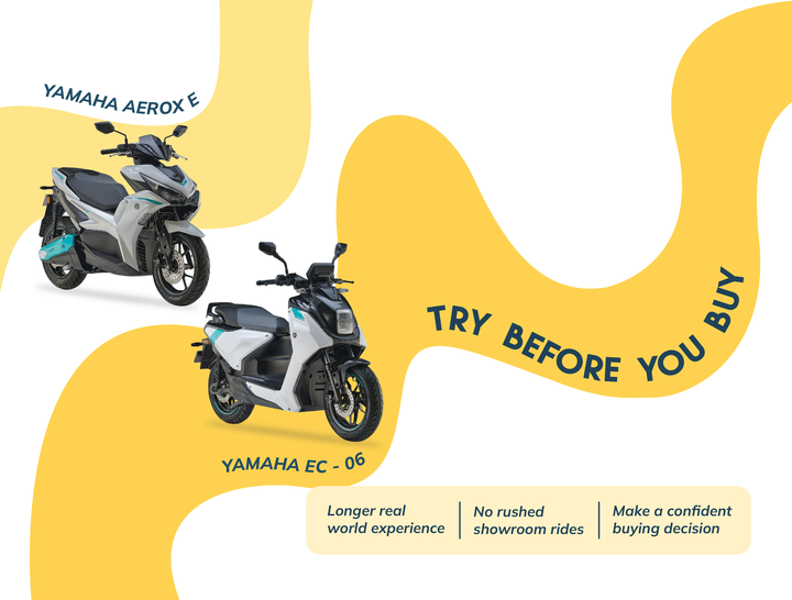 Yamaha Aerox E and EC-06 electric scooters — Try Before You Buy